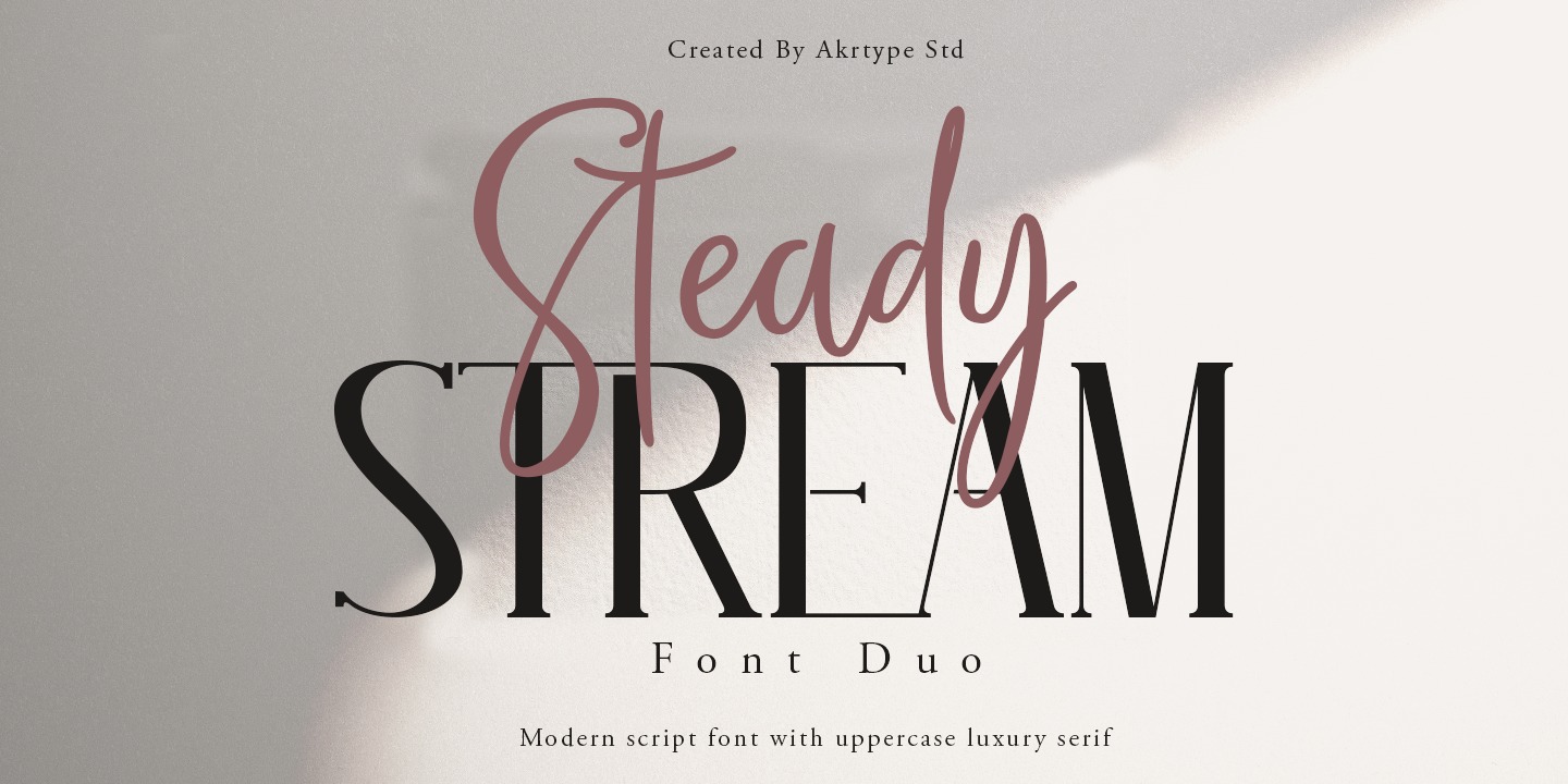 Przykładowa czcionka Steady Stream #1